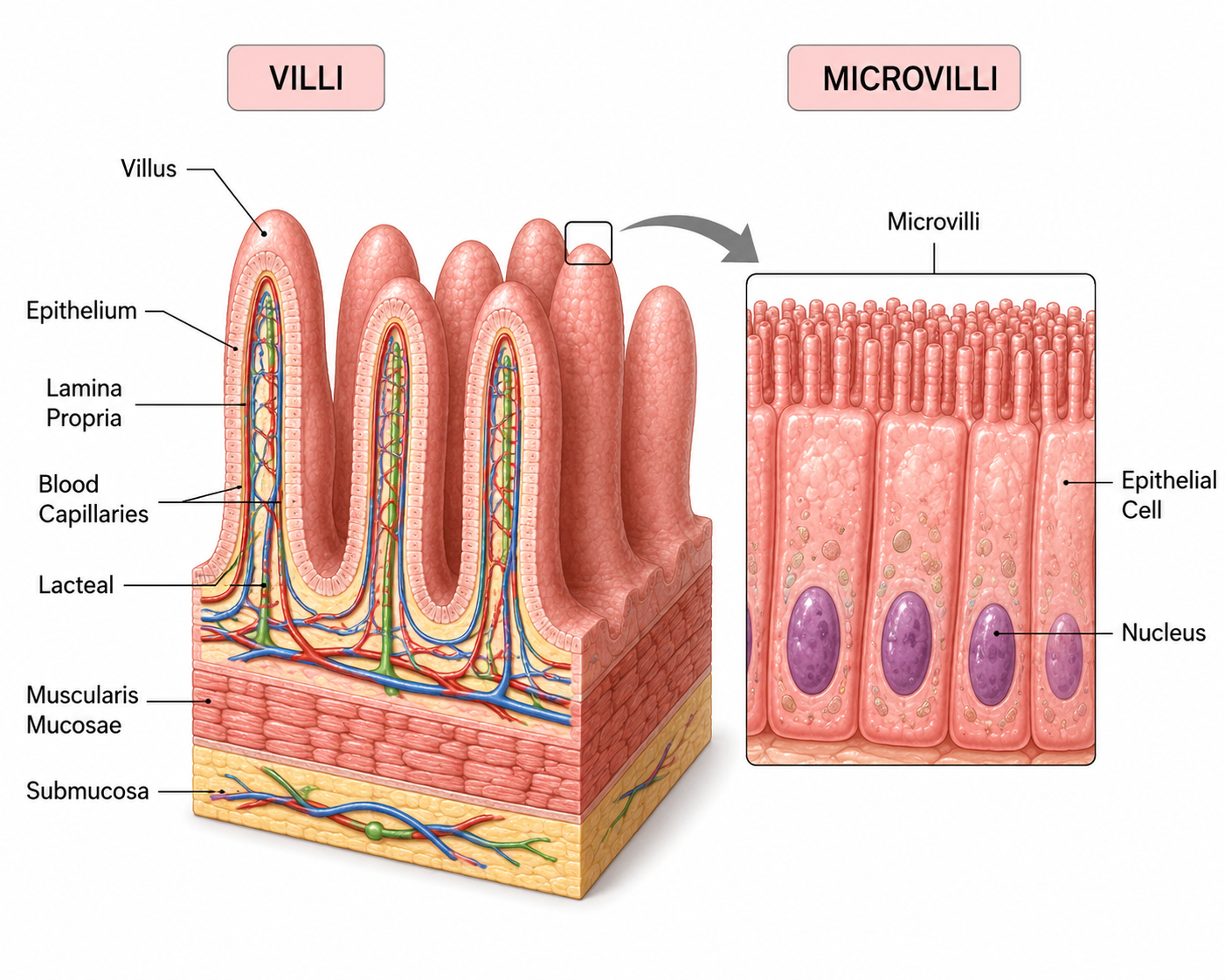 Villi and Microvilli
